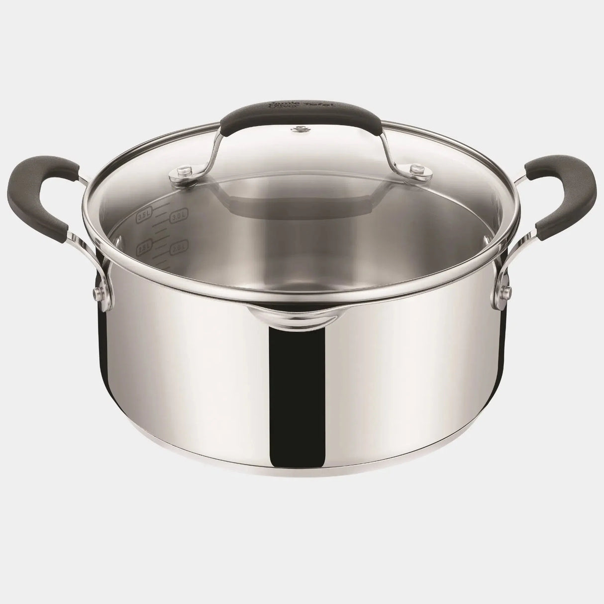 Tefal Jamie Oliver gryde 20/3 L cm med låg - Rustfrit stål-Ritz Isenkram