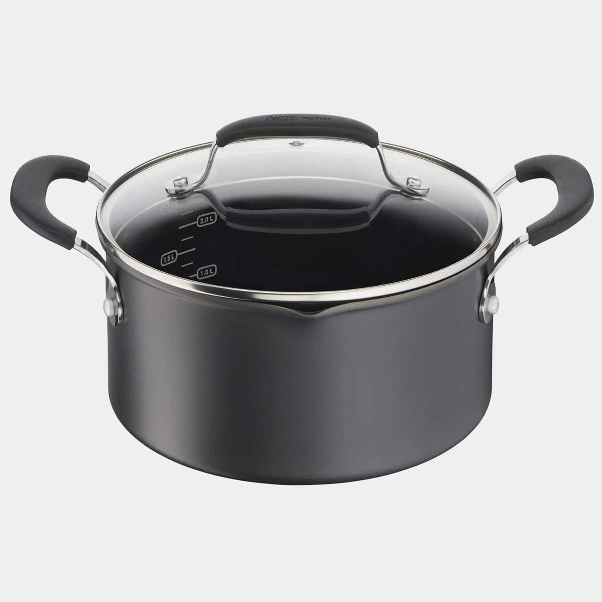 Tefal Jamie Oliver gryde 20 cm / 3,0 L med låg - Hard Anodised-Ritz Isenkram