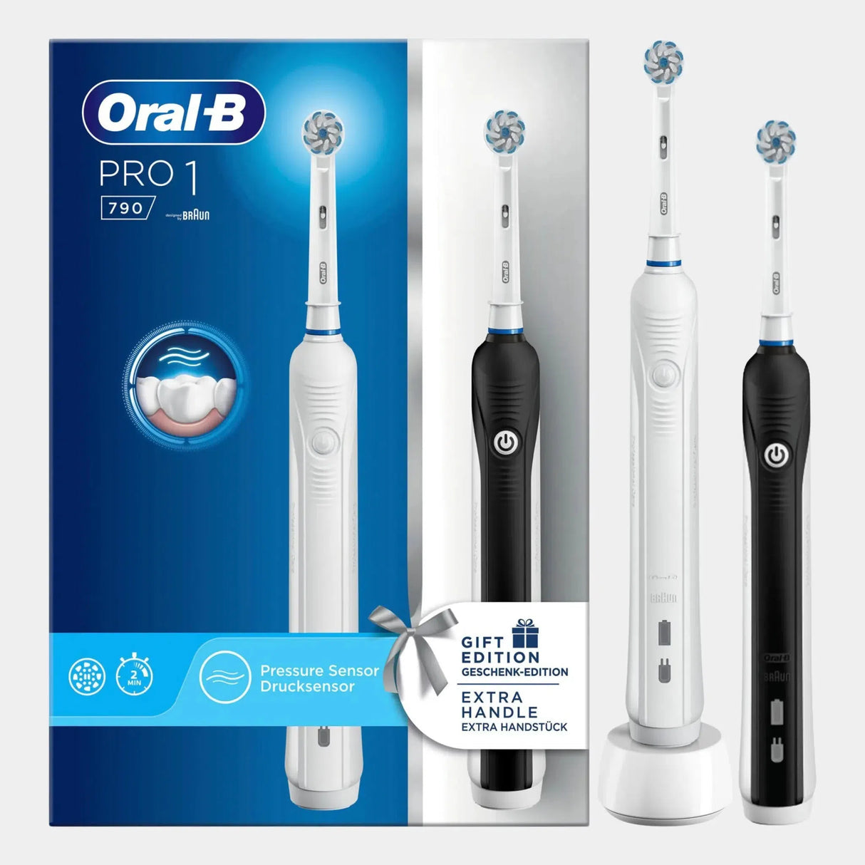 Oral B Tandbørste Pro790 sort/hvid 2 stk-Ritz Isenkram