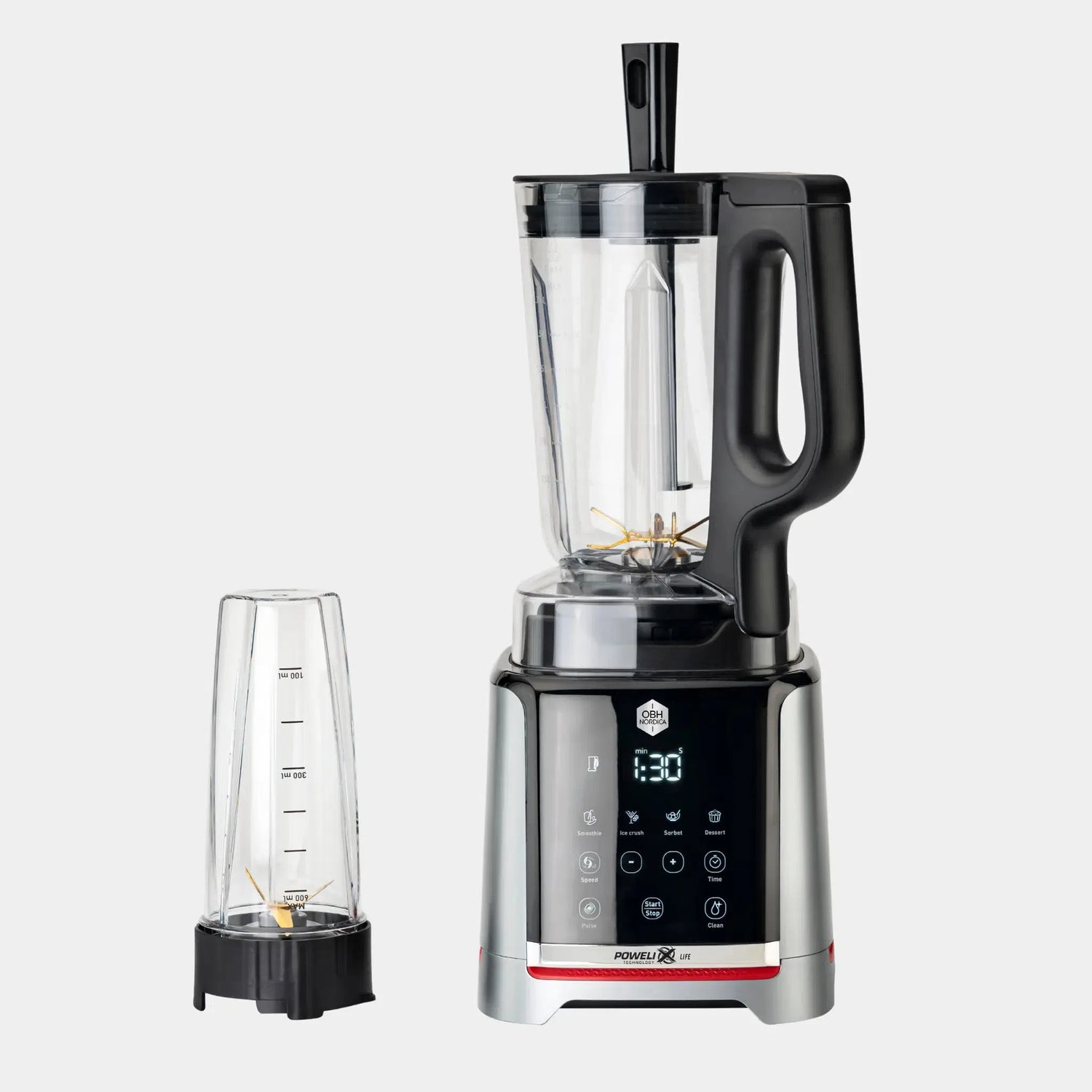 OBH Nordica Blender Infinity Mix+ – 1,75 L, 1600 W med 600 ml To-Go-Krus-Ritz Isenkram