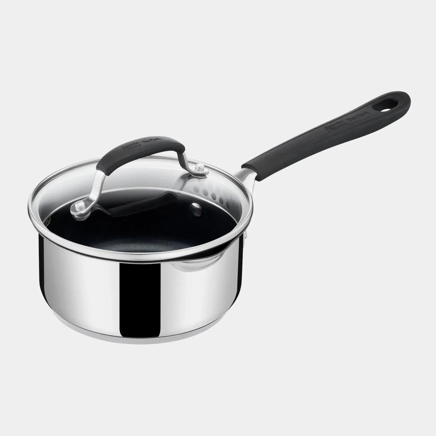 Tefal Jamie Oliver kasserolle 16 cm med låg - Rustfrit stål-Ritz Isenkram