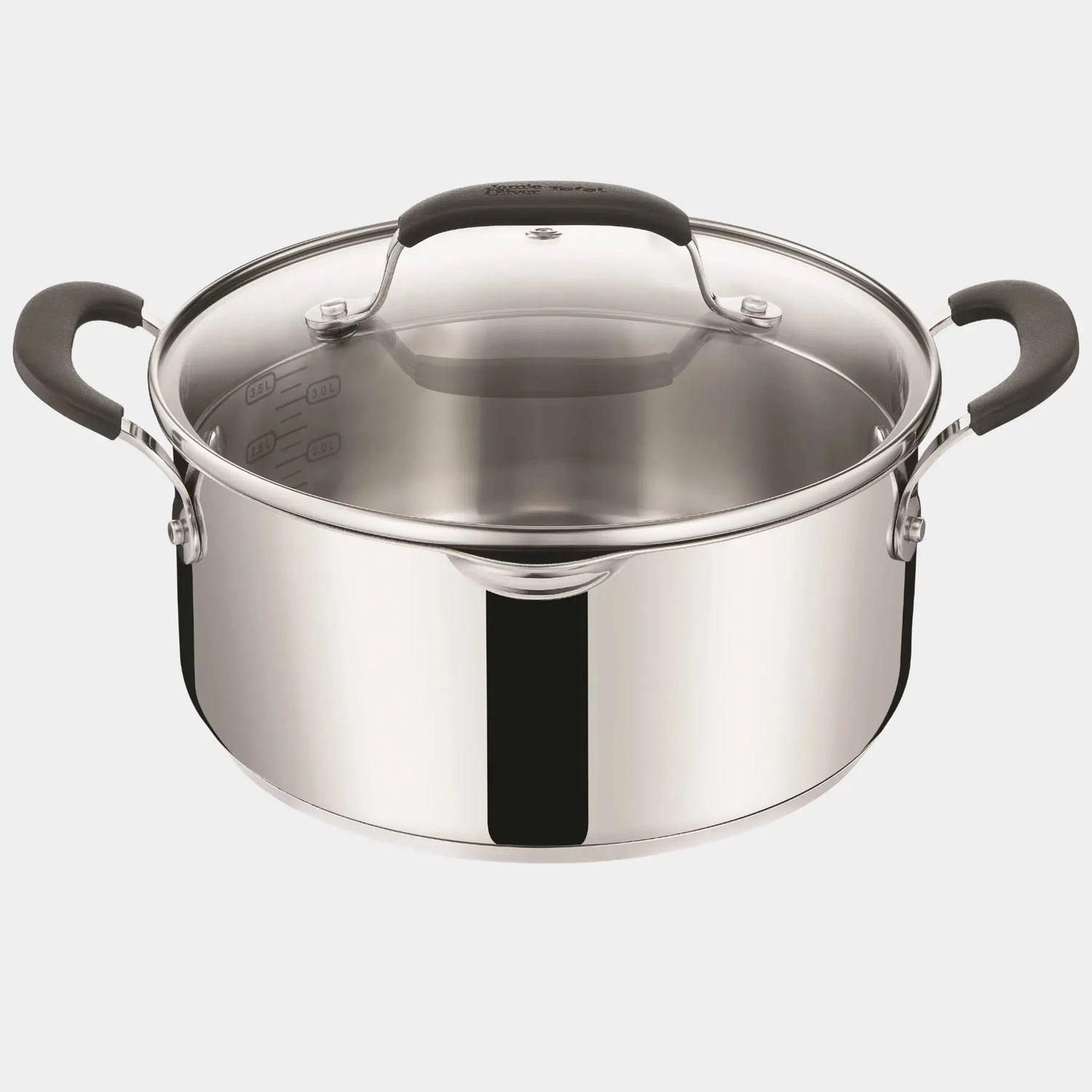 Tefal Jamie Oliver gryde 20/3 L cm med låg - Rustfrit stål-Ritz Isenkram