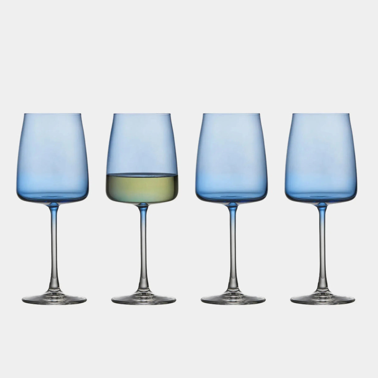 Lyngby Zero Hvidvinsglas 43 cl 4 stk. Blå-Ritz Isenkram